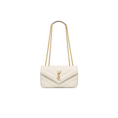 YSL LOULOU SMALL IN MATELASSÉ LAMBSKIN 801437AAEAX9207 (24*14*6cm)